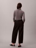 Black Cotton Stretch Twill Barrel Trousers  Women
