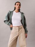 Beige Cotton Relaxed Belted Pants  Women