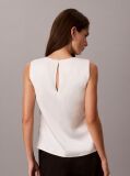 White Hammered Satin Twist Top  Women