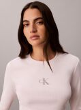 Ροζ Μακρυμάνικο T-Shirt Με Λογότυπο  Γυναίκα