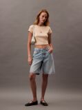 Pink Slim Cropped Monogram T-shirt  Women