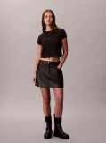 Black Slim Cropped Monogram T-shirt  Women