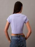 Purple Slim Cropped Monogram T-shirt  Women