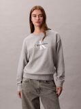 Grey Cropped Monogram Sweatshirt  Women