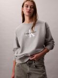 Grey Cropped Monogram Sweatshirt  Women