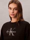 Black Cropped Monogram Sweatshirt  Women