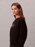 Black Cropped Monogram Sweatshirt  Women