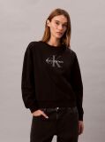 Black Cropped Monogram Sweatshirt  Women