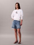 White Cropped Monogram Sweatshirt  Women