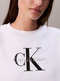 White Cropped Monogram Sweatshirt  Women