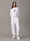 White Relaxed Monogram Joggers  Women