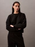 Black Relaxed Cotton Terry Sweatshirt  Women