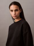 Black Relaxed Cotton Terry Sweatshirt  Women