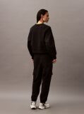 Black Relaxed Cotton Terry Sweatshirt  Women