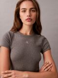 Grey Soft Stretch Cotton T-shirt Dress  Women