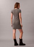 Grey Soft Stretch Cotton T-shirt Dress  Women