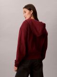 Red Monogram Logo Zip Hoodie  Women