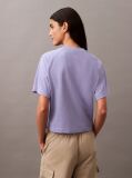 Purple Cropped Shield Logo T-shirt  Women