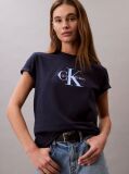 Blue Monogram Logo Tee  Women