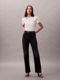 Black High Rise Straight Jeans  Women