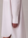 White Oversized Cotton Mini Shirt Dress  Women