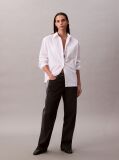 White Relaxed Poplin Shirt  Women