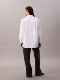 White Relaxed Poplin Shirt  Women