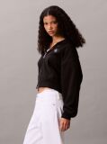 Black Terry Cotton Sweatshirt  Women