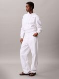 White Cotton Terry Monogram Hoodie  Women