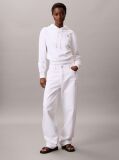 White Cotton Terry Monogram Hoodie  Women