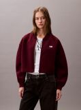 Red Scuba Relaxed Bomber Jacket  Women