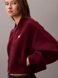 Red Scuba Relaxed Bomber Jacket  Women