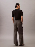 Grey Cotton Stretch Cargo Pants  Women