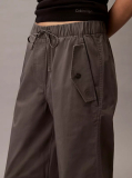 Grey Cotton Stretch Cargo Pants  Women