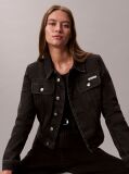 Black Cropped 90s Denim Jacket  Women