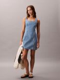 Denim Scoop Neck Denim Mini Dress  Women