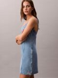 Denim Scoop Neck Denim Mini Dress  Women