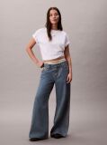 Λευκό Κοντομάνικο Oversized T-shirt  Γυναίκα