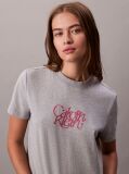 Γκρι T-Shirt Σε Slim Γραμμή Με Λογότυπο  Γυναίκα