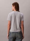 Γκρι T-Shirt Σε Slim Γραμμή Με Λογότυπο  Γυναίκα