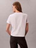 Λευκό T-Shirt Σε Slim Γραμμή Με Λογότυπο  Γυναίκα