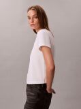 Λευκό T-Shirt Σε Slim Γραμμή Με Λογότυπο  Γυναίκα
