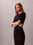 Black Rib Midi Dress  Women