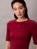 Red Rib Midi Dress  Women