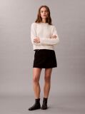 White Long Sleeve Smooth Cotton Sweater  Women
