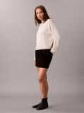 White Long Sleeve Smooth Cotton Sweater  Women