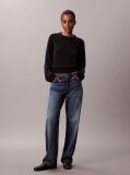 Blue Long Sleeve Smooth Cotton Sweater  Women