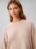 Beige Long Sleeve Crew Neck Sweater  Women