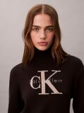 Black Soft Chenille Roll Neck Jumper  Women