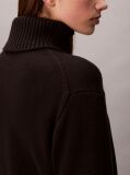 Black Soft Chenille Roll Neck Jumper  Women